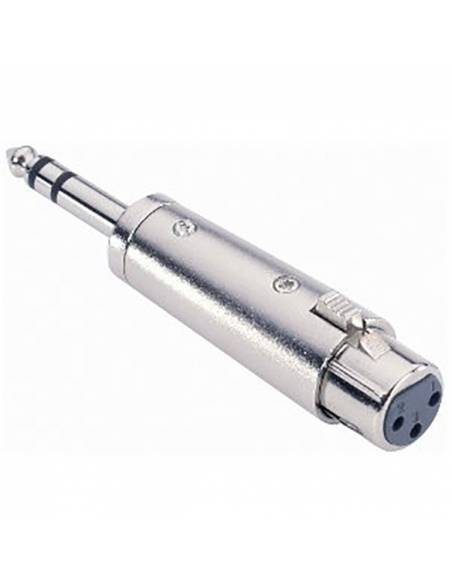 Adam Hall Adaptador Jack 6.3mm macho estéreo a XLR hembra - 1