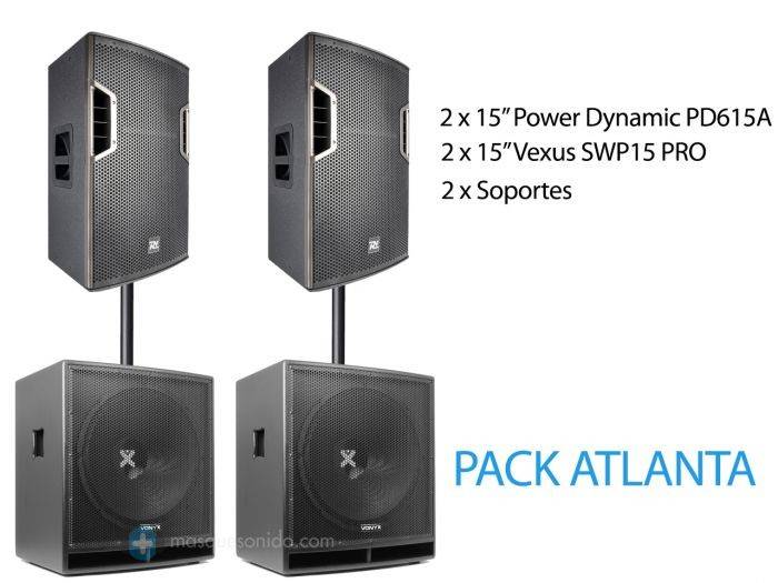 Pack de sonido ATLANTA con 3600w - 2