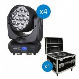 BRITEQ SET 4 CABEZAS MÃVILES ORBIT + RACK BRITEQ