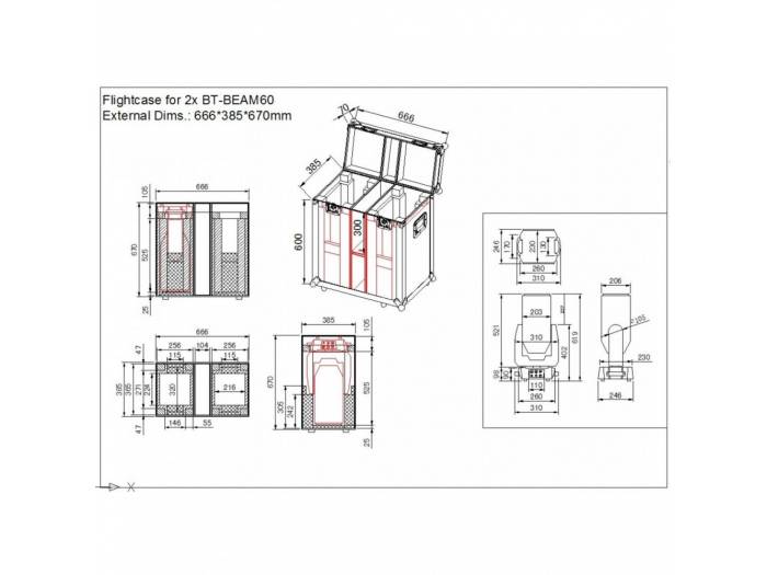 RACK PARA 2x BT-BEAM60 JBSYSTEMS