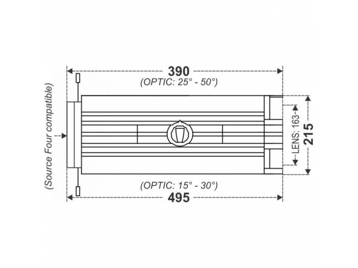 ÓPTICA 15-30º PARA BT-PROFILE 160 BRITEQ