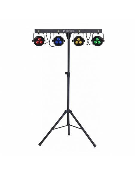 LIVESET2 BARRA 4x PROYECTORES 4 LED + STROBO + TRÍPODE JBSYSTEMS