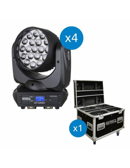 SET 4 CABEZAS MÓVILES ORBIT + RACK BRITEQ