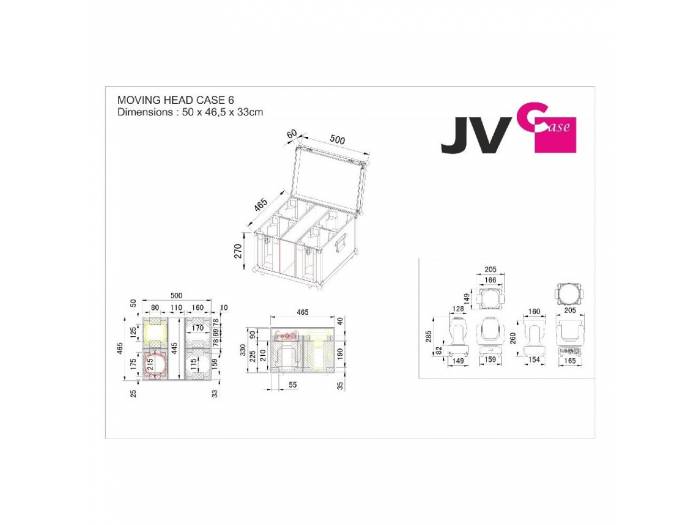 MOVING HEAD CASE 6 - RACK JBSYSTEMS