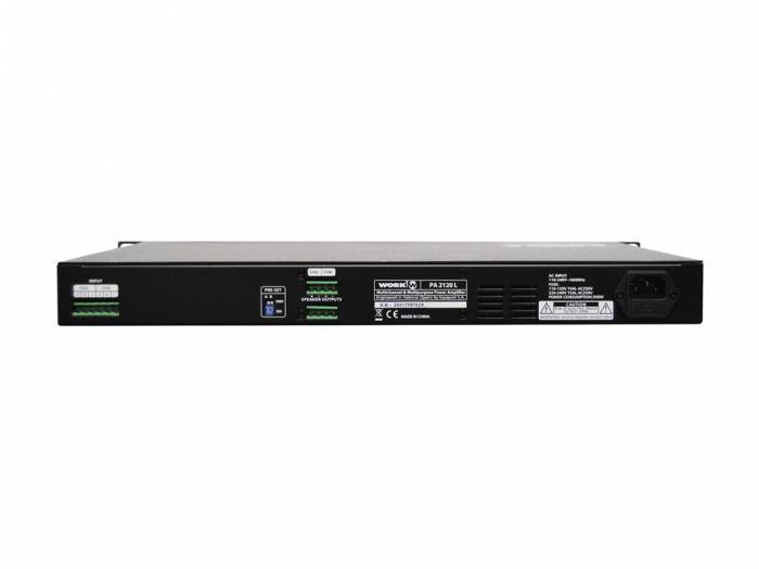 WORK Pro PA 2120 L Amplificador 2 x 120 W @ L70/100V