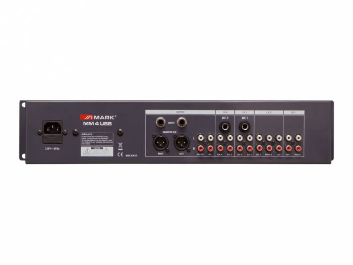 MARK MM 4 USB Mezclador con reproductor. 4 canales.