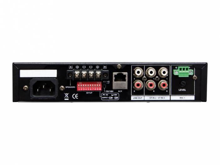 WORK Pro PA 200 MX Amplificador 2 x 100W @ 8 Ohm, 200 W L100V.