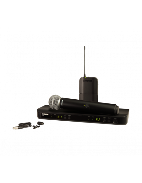 SHURE 
BLX1288E/W85 H8E
  
    
      
        
      
    
  
                  Combo inalámbrico SM58 y WL185 Lavalie