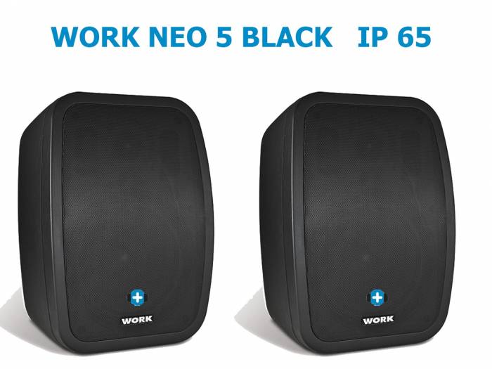 WORK Pro NEO 5 IP Pareja de altavoces Instalación Color Negro IP65 Exterior