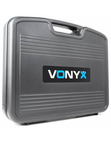 Vonyx WM73C Combi System Wireless UHF 2 canales con micro de mano y petaca y Display