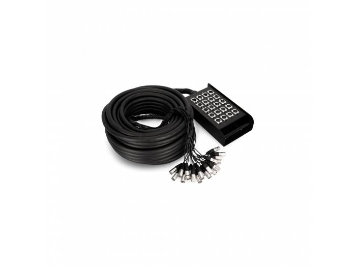 Adam Hall Cables K 20 C 15 - Manguera de Cable con Cajetín de Escenario 16/4 15 m