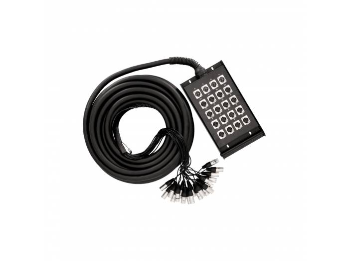 Adam Hall Cables K 20 C 15 - Manguera de Cable con Cajetín de Escenario 16/4 15 m