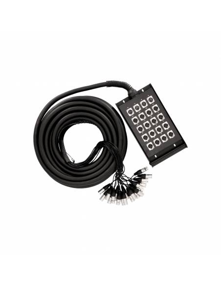 Adam Hall Cables K 20 C 15 - Manguera de Cable con Cajetín de Escenario 16/4 15 m