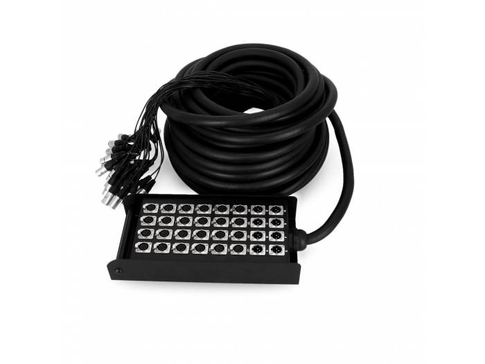 Adam Hall Cables K 32 C 30 - Manguera de Cable con Cajetín de Escenario 24/8 30 m