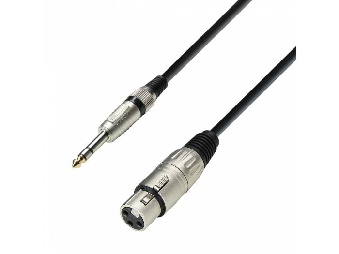 Adam Hall Cables 3 STAR BFV 0300 - Cable de Micro de XLR hembra a Jack 6,3 mm estéreo 3 m