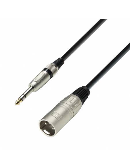 Adam Hall Cables 3 STAR BMV 0100 - Cable de Micro de XLR macho a Jack 6,3 mm estéreo 1 m - 1