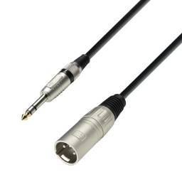 Adam Hall Cables 3 STAR BMV 0600 - Cable de Micro de XLR macho a Jack 6,3 mm estéreo 6 m