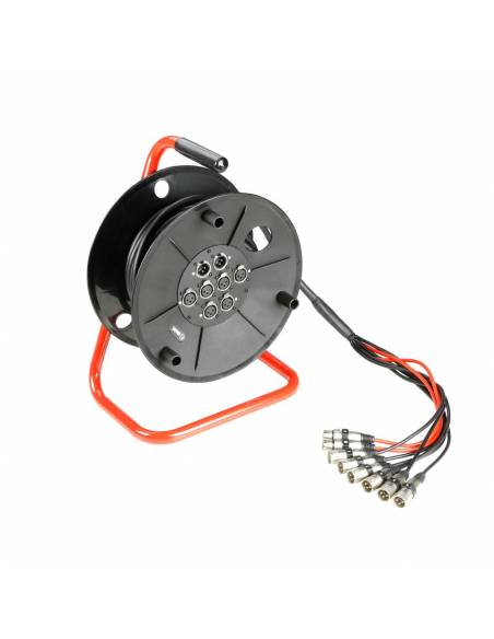 Adam Hall Cables 3 STAR CDMC 6215 - Manguera multipar 6/2 en enrollador con cajetín de escenario integrado, 15 metros - 1