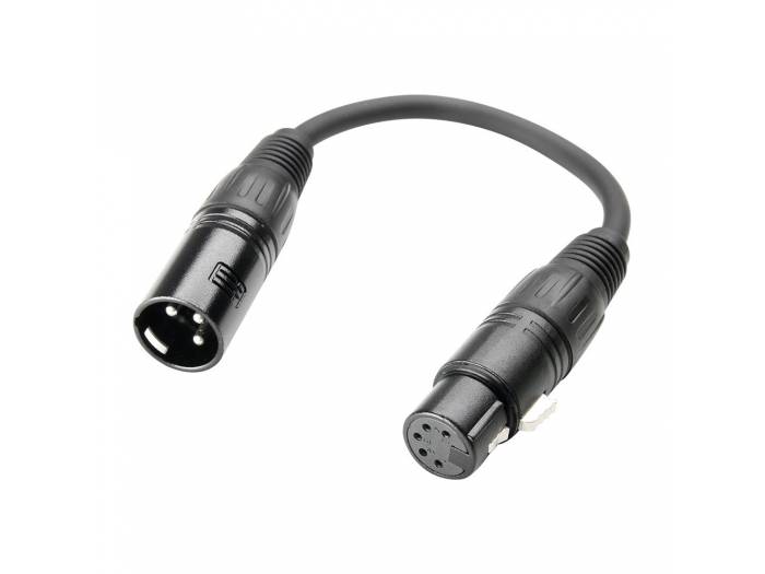Adam Hall Cables 3 STAR DHM 0020 - Adaptador DMX de XLR 5 Pines hembra a XLR 3 Pines macho 0,2 m