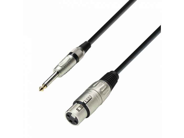 Adam Hall Cables 3 STAR MFP 1000 - Cable de Micro de XLR hembra a Jack 6,3 mm mono 10 m