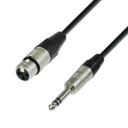 Adam Hall Cables 4 STAR BFV 1000 - Cable de Micro REAN de XLR hembra a Jack 6,3 mm estéreo 10 m
