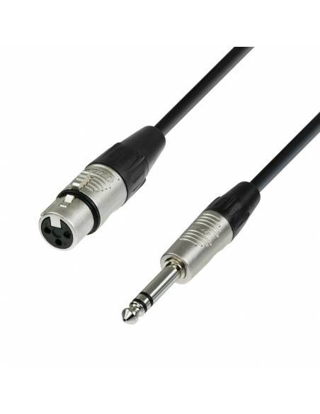 Adam Hall Cables 4 STAR BFV 1000 - Cable de Micro REAN de XLR hembra a Jack 6,3 mm estéreo 10 m