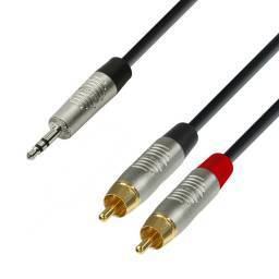 Adam Hall Cables 4 STAR YWCC 0090 - Cable de Audio REAN de Minijack 3,5 mm estéreo a 2 RCA macho 0,9 m - 1
