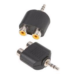 Adam Hall Connectors 7550 - Adaptador en Y de 2 RCA hembra a Minijack 3,5 mm macho estéreo - 1