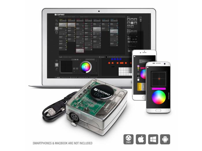 Cameo DVC - Interfaz USB a DMX con 512 canales y software de control