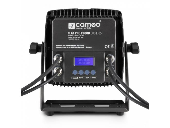 Cameo FLOOD 600 IP65 - Proyector de exterior con 9 LED RGBWA+UV 6 en 1 de 12 W