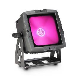 Cameo FLAT PRO FLOOD IP65 TRI - Proyector con LED COB tricolor de 60 W para uso en exteriores con carcasa negra