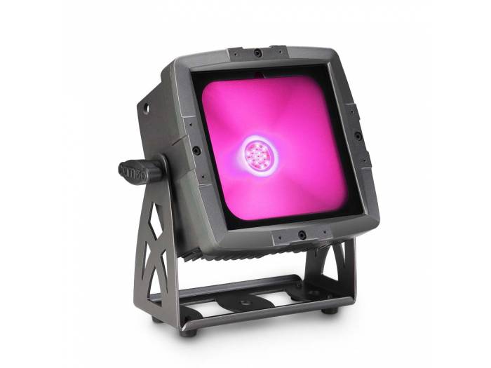 Cameo FLAT PRO FLOOD IP65 TRI - Proyector con LED COB tricolor de 60 W para uso en exteriores con carcasa negra