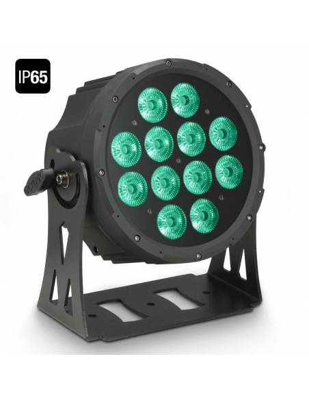 Cameo FLAT PRO® 12 IP65 - Foco Outdoor PAR LED RGBWA plano 12 x 10 W con Carcasa negra