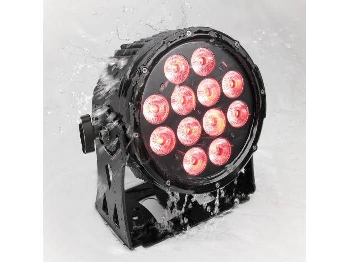 Cameo FLAT PRO® 12 IP65 - Foco Outdoor PAR LED RGBWA plano 12 x 10 W con Carcasa negra