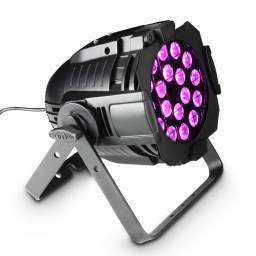 Cameo STUDIO PAR 64 RGBA Q 8W - Foco PAR LED de cuatro colores RGBA 18 x 8 W con Carcasa negra