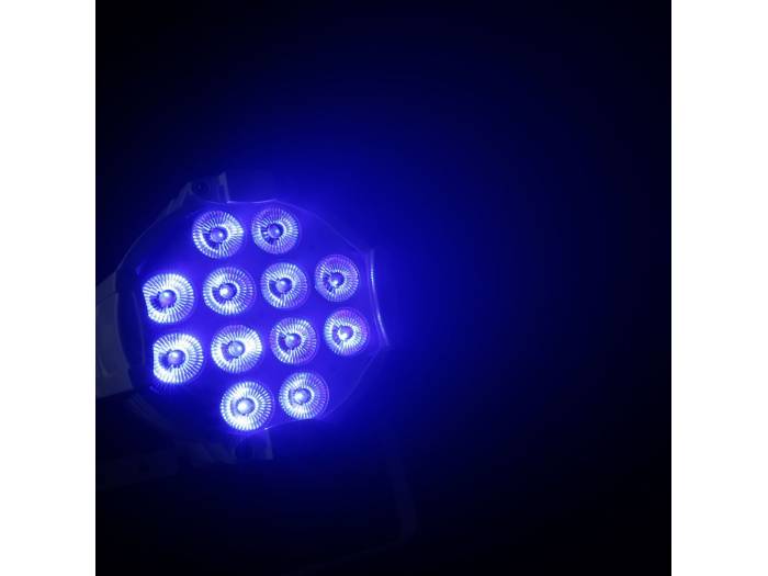 Cameo STUDIO PAR 64 RGBW AU 12W - 12 focos LED RGBWA de 12 W + foco UV PAR con carcasa negra - 19