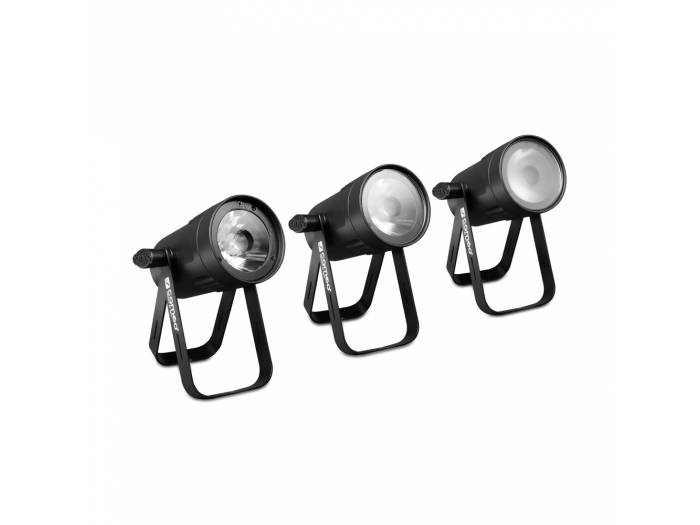 Cameo Q-SPOT 15 W - Foco de iluminación compacto con LED de 15 W blanco cálido en carcasa negra