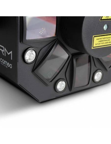 Cameo STORM - Efecto de luces 3 en 1, 5 x 3 W RGBWA derby, estrobo y láser grating