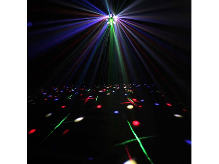 Cameo STORM - Efecto de luces 3 en 1, 5 x 3 W RGBWA derby, estrobo y láser grating