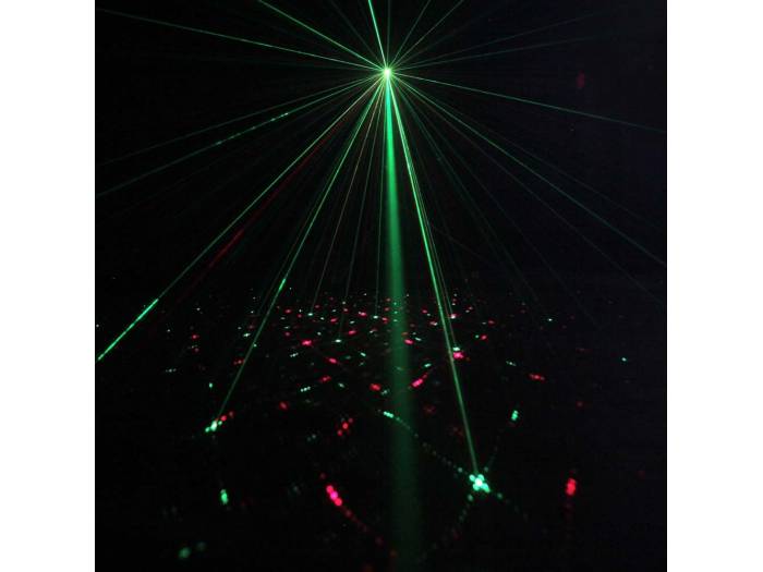 Cameo STORM - Efecto de luces 3 en 1, 5 x 3 W RGBWA derby, estrobo y láser grating