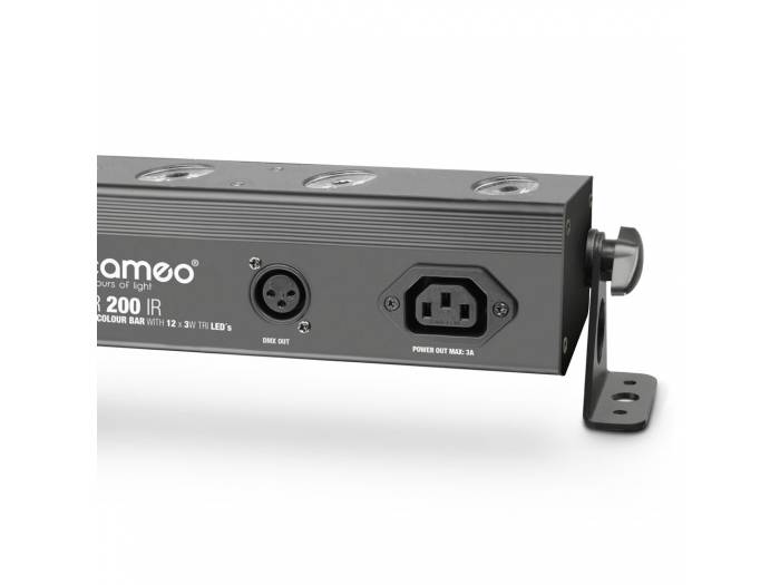 Cameo TRIBAR 200 IR - Barra de LEDs tricolor 12 x 3 W con carcasa negra y mando a distancia por infrarrojos