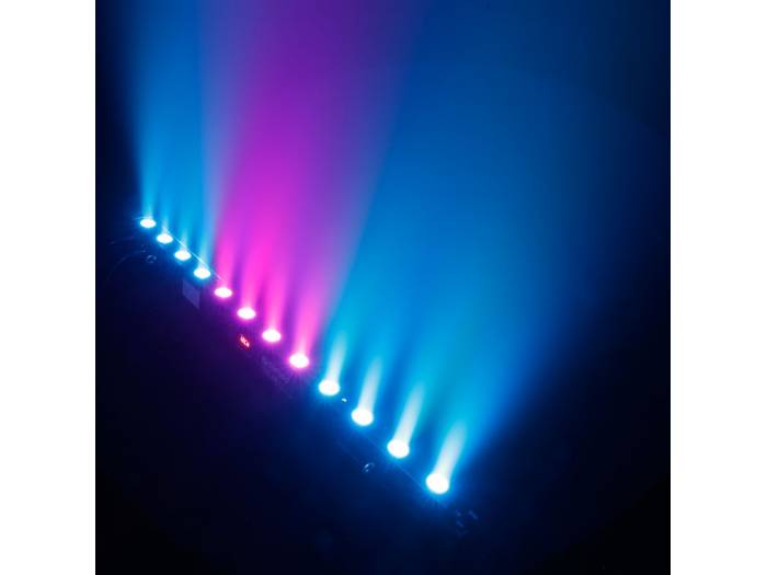 Cameo TRIBAR 200 IR - Barra de LEDs tricolor 12 x 3 W con carcasa negra y mando a distancia por infrarrojos