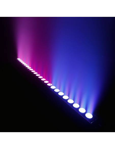 Cameo TRIBAR 400 IR - Barra de LEDs tricolor 24 x 3 W con carcasa negra y mando a distancia por infrarrojos - 16