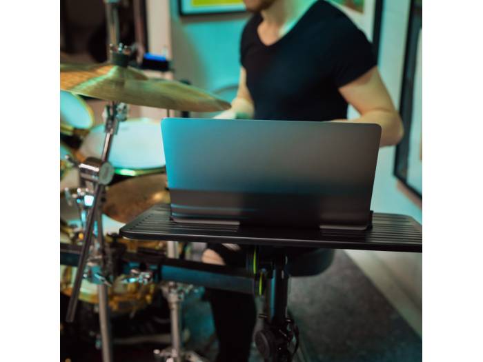 Gravity SP 5111 B - Soporte corto para altavoz, 35 mm diámetro, aluminio negro