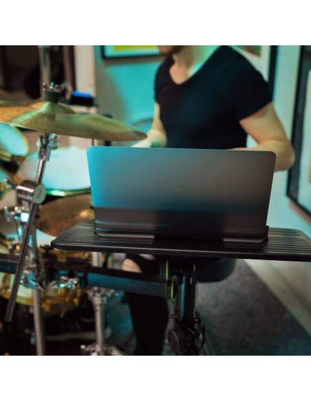 Gravity SP 5111 B - Soporte corto para altavoz, 35 mm diámetro, aluminio negro