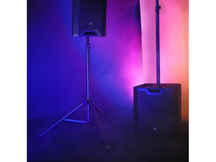 Gravity SP 5211 GS B - Soporte de altavoz con muelle de gas de 35 mm, aluminio negro