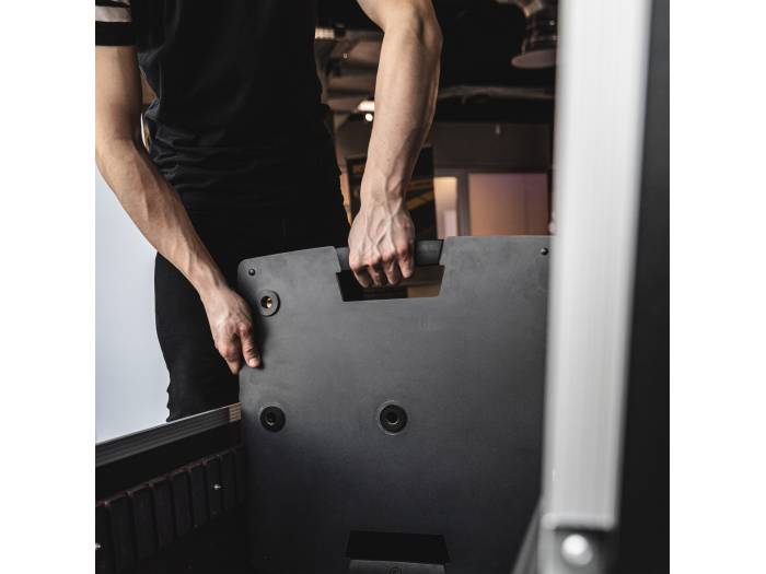 Gravity TLS 431 B - Stand de iluminación turística con base de acero cuadrado