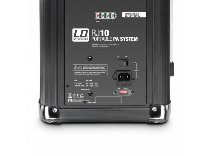 LD Systems Roadjack 10 - Altavoz Bluetooth alimentado por batería, con mezclador - 4