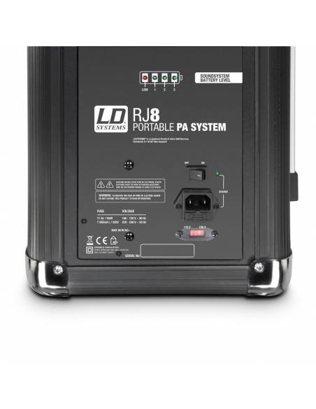 LD Systems Roadjack 8 - Altavoz Bluetooth alimentado por batería, con mezclador - 4