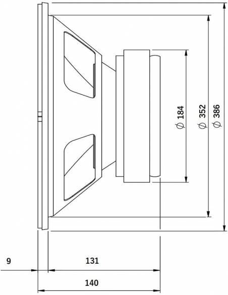 Seven Soundvector SVG15-HE Woofer 15 Pulgadas Altavoz Profesional de Grave Medio-Grave 8 Ohm 400W AES 800W Programa